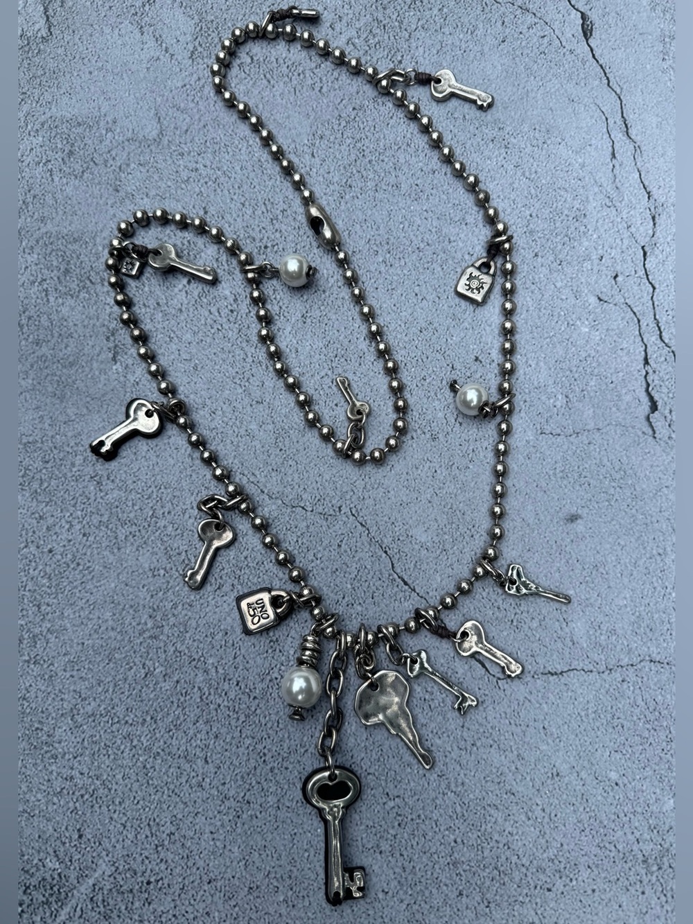 UNO de 50 Lock and Key Pendant Necklace